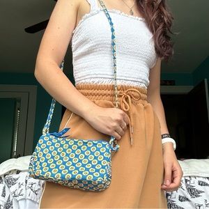 Vera Bradley small purse | Riviera Blue with adjustable strap